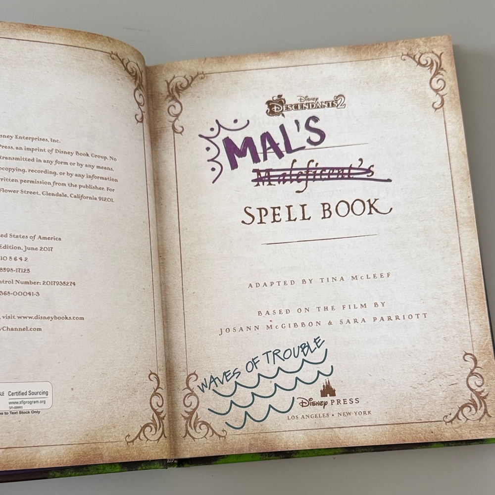Disney Descendants 2 Mal's Spell Book II with Green and Yellow Accents - Picture 3 of 4